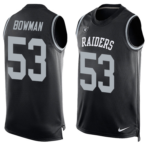 Nike Raiders #53 NaVorro Bowman Black Team Color Men's Stitched NFL Limited Tank Top Jersey - Click Image to Close
